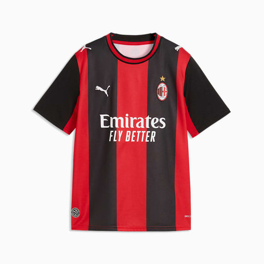 Puma AC Milan Home Jersey kids junior officieel thuisshirt rood zwart Kickoff Antwerpen de voetbalshop van Antwerpen