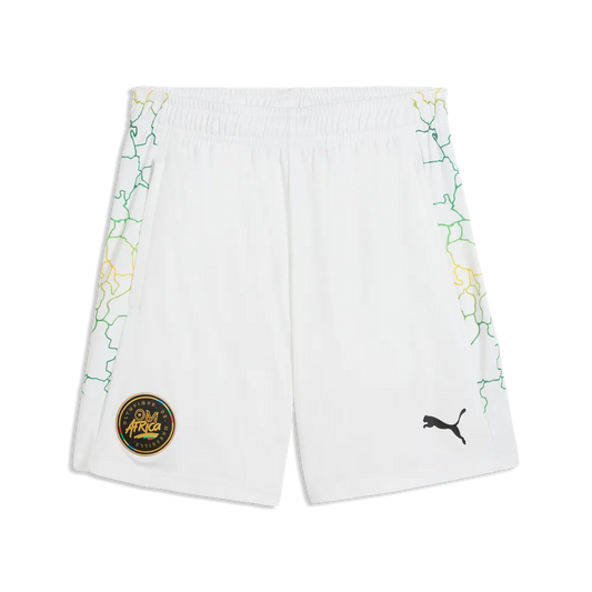 Puma Olympique Marseille Africa special edition voetbalshort 2026 2027 heren met clubdetails op model Kickoff Antwerpen