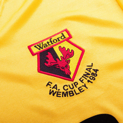 COPA Watford FC 1983 1984 retro football shirt geel verkrijgbaar bij Kickoff Antwerpen de voetbalshop van Antwerpen