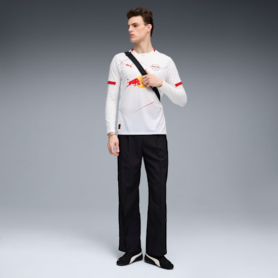 Puma RB Leipzig Home Jersey 2025/2026 - Wit met rode accenten en chevronpatroon