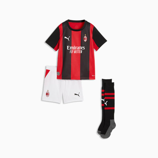 Puma AC Milan Home Minikit 2026-2027 compleet baby peuter tenue shirt short kousen Kickoff Antwerpen de voetbalshop van Antwerpen