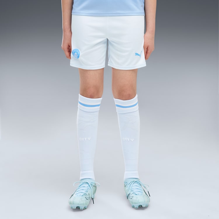 Puma Manchester City Home Short junior kids korte voetbalbroek wit Kickoff Antwerpen de voetbalshop van Antwerpen