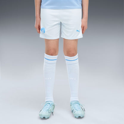 Puma Manchester City Home Short junior kids korte voetbalbroek wit Kickoff Antwerpen de voetbalshop van Antwerpen