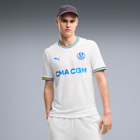 Puma Olympique de Marseille Home Jersey 2026-2027 officieel thuisshirt wit hemelsblauw heren Kickoff Antwerpen de voetbalshop van Antwerpen