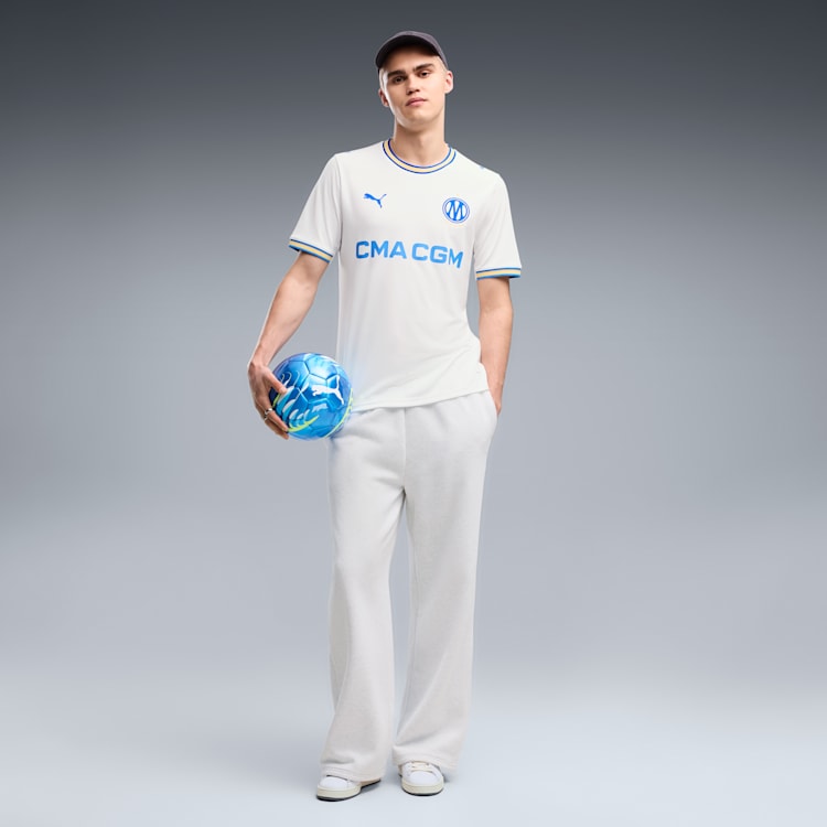 Puma Olympique de Marseille Home Jersey 2026-2027 officieel thuisshirt wit hemelsblauw heren Kickoff Antwerpen de voetbalshop van Antwerpen