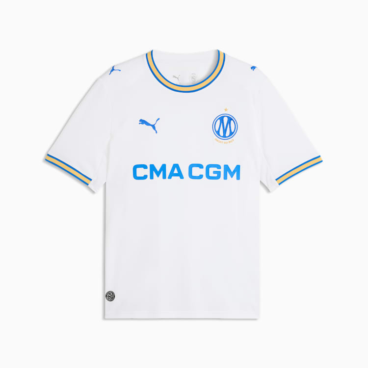 Puma Olympique de Marseille Home Jersey 2026-2027 officieel thuisshirt wit hemelsblauw heren Kickoff Antwerpen de voetbalshop van Antwerpen