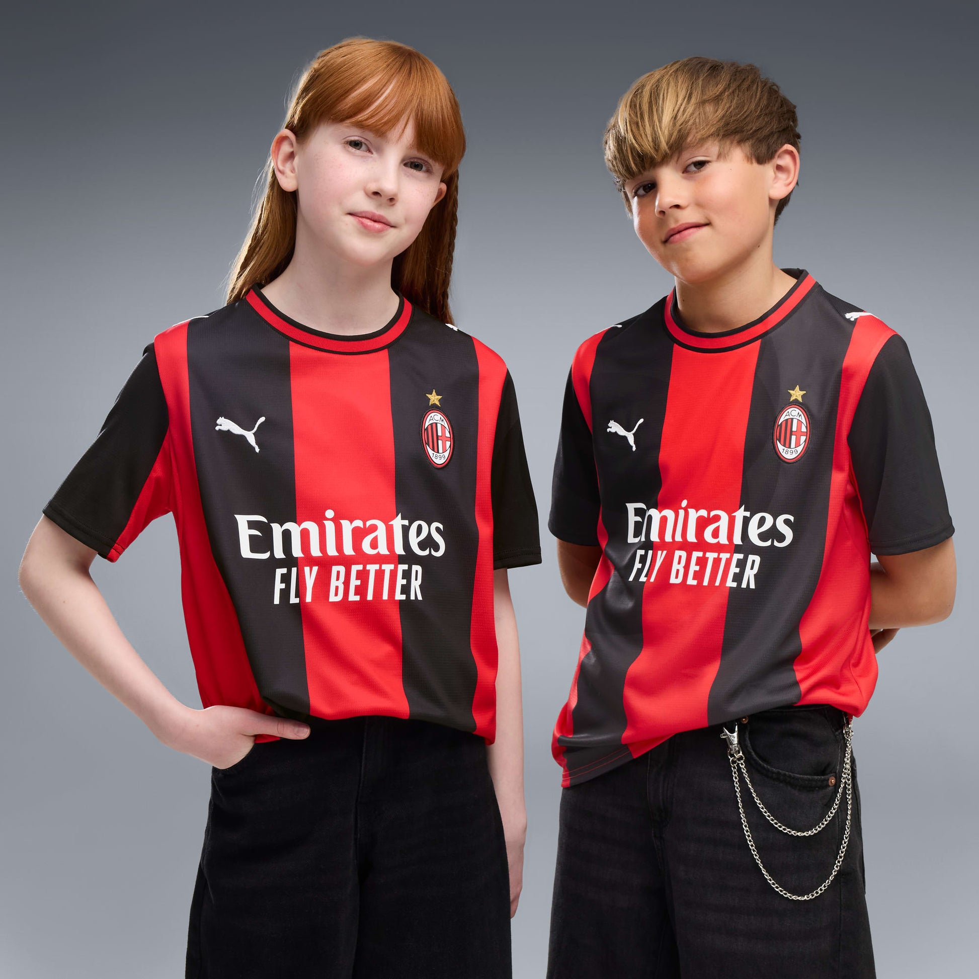 Puma AC Milan Home Jersey kids junior officieel thuisshirt rood zwart Kickoff Antwerpen de voetbalshop van Antwerpen