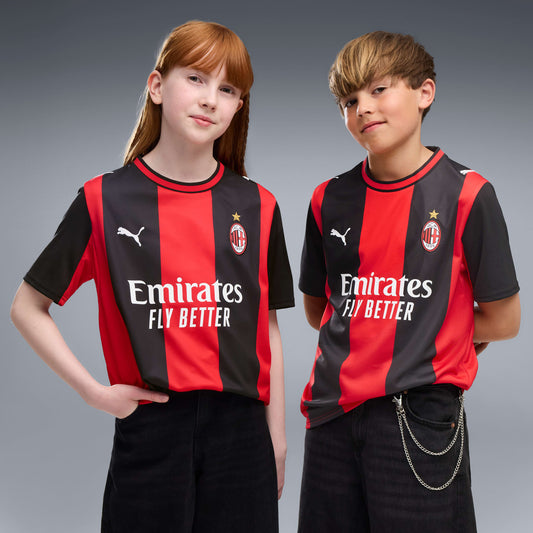 Puma AC Milan Home Jersey kids junior officieel thuisshirt rood zwart Kickoff Antwerpen de voetbalshop van Antwerpen