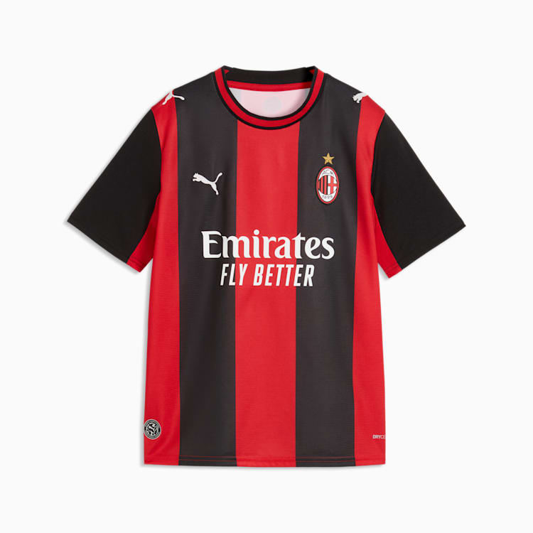 Puma AC Milan Home Jersey kids junior officieel thuisshirt rood zwart Kickoff Antwerpen de voetbalshop van Antwerpen