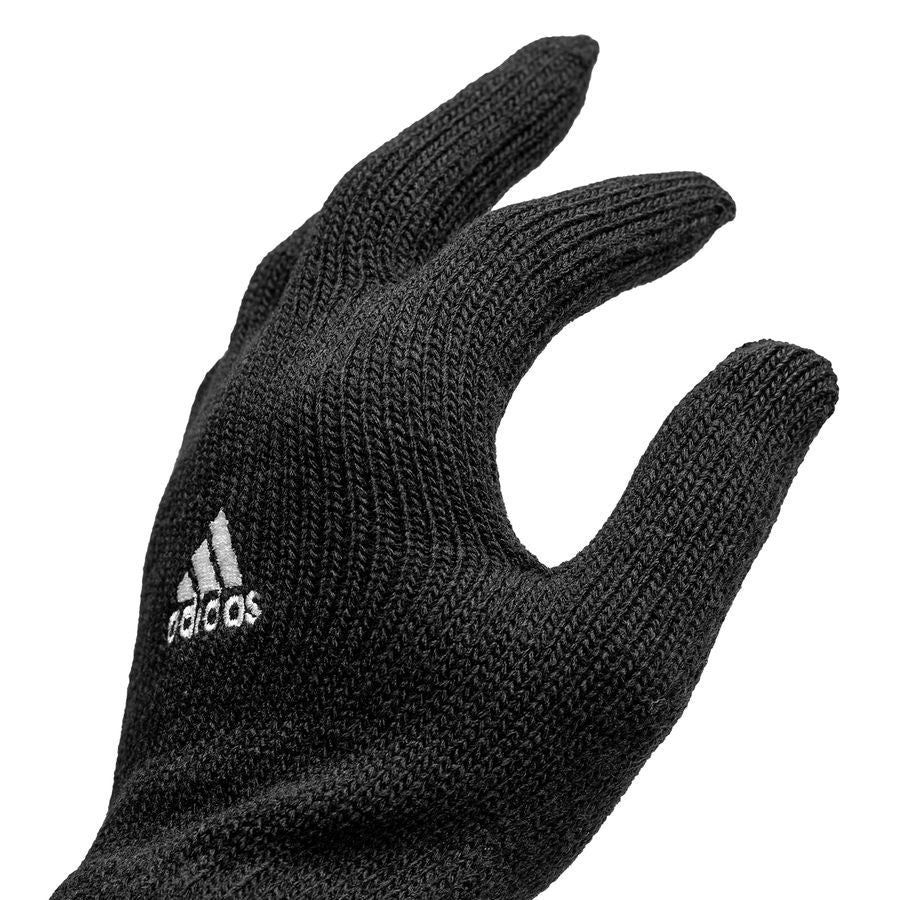 ADIDAS TIRO handschoenen geweven stof zwart close-up. Essentiële accessoire voor voetbaltraining, nu in de Voetbalshop Kickoff Antwerpen
