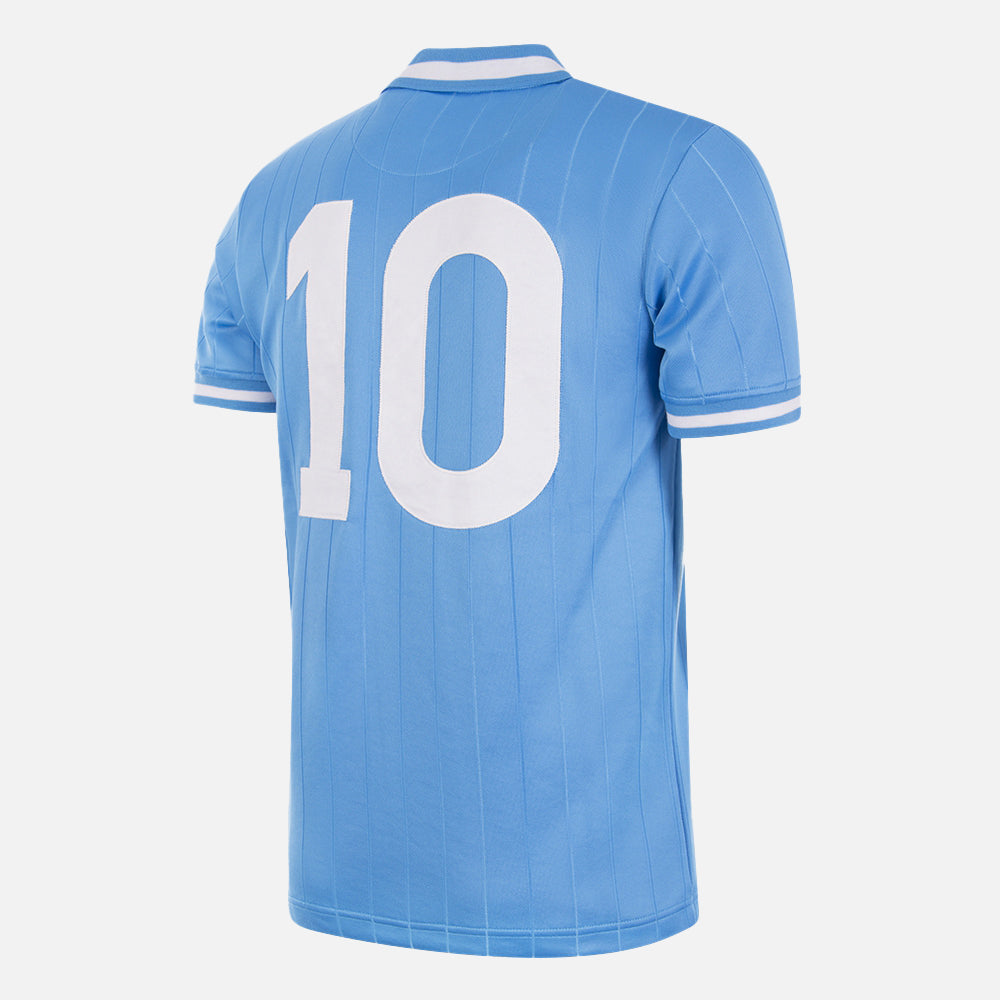Copa SSC Napoli Maradona Retro Jersey officieel pluisje voetbalshirt blauw Kickoff Antwerpen de voetbalshop van Antwerpen