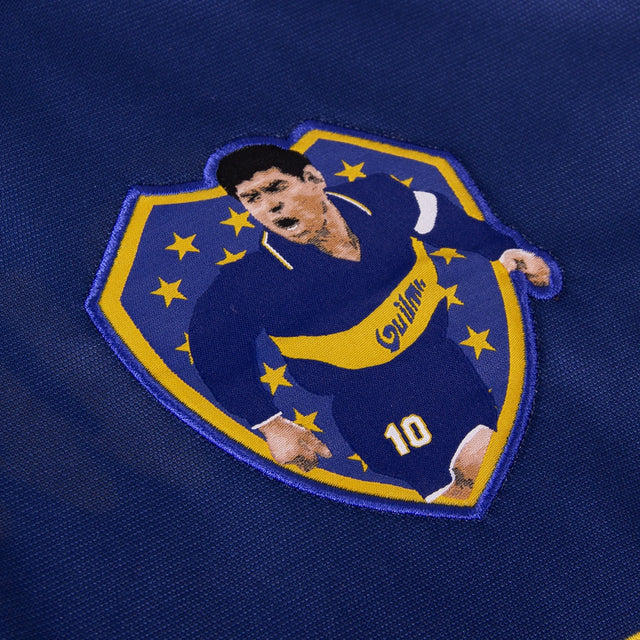 COPA Boca Juniors Maradona 1995 retro jersey blauw geel verkrijgbaar bij Kickoff Antwerpen de voetbalshop van Antwerpen