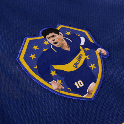 COPA Boca Juniors Maradona 1995 retro jersey blauw geel verkrijgbaar bij Kickoff Antwerpen de voetbalshop van Antwerpen