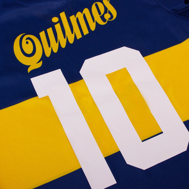 COPA Boca Juniors Maradona 1995 retro jersey blauw geel verkrijgbaar bij Kickoff Antwerpen de voetbalshop van Antwerpen