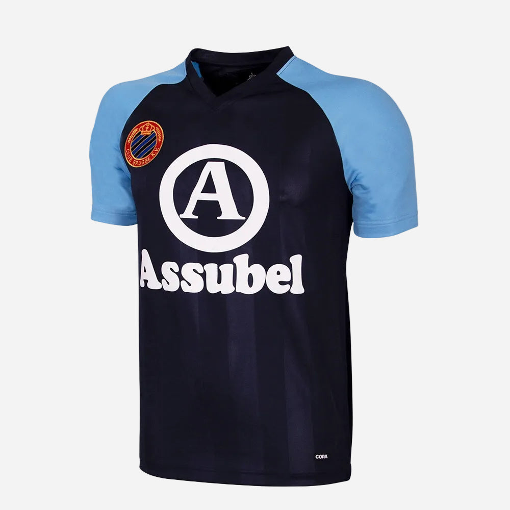 Copa Club Brugge Retro Football Shirt Jersey officieel blauw zwart retro voetbalshirt heren Kickoff Antwerpen de voetbalshop van Antwerpen