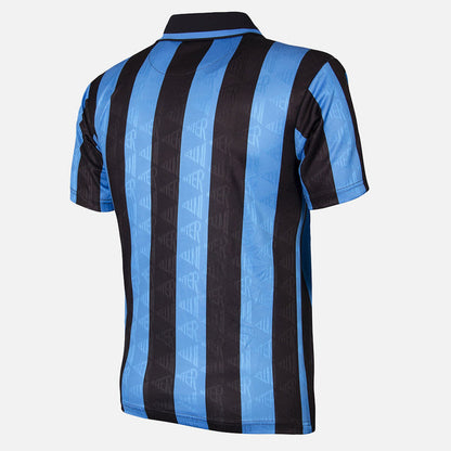 COPA Inter Milan Bergkamp 1993 1994 retro shirt blauw zwart verkrijgbaar bij Kickoff Antwerpen de voetbalshop van Antwerpen
