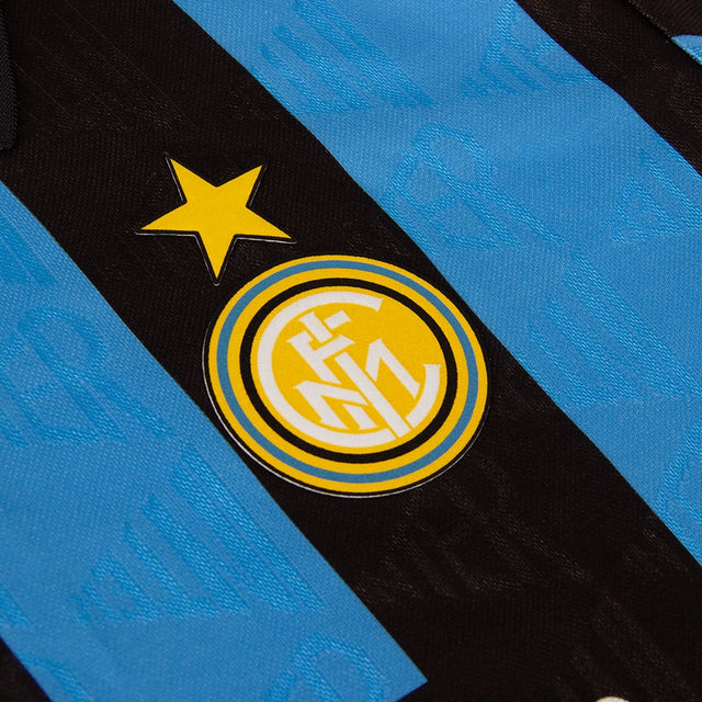 COPA Inter Milan Bergkamp 1993 1994 retro shirt blauw zwart verkrijgbaar bij Kickoff Antwerpen de voetbalshop van Antwerpen