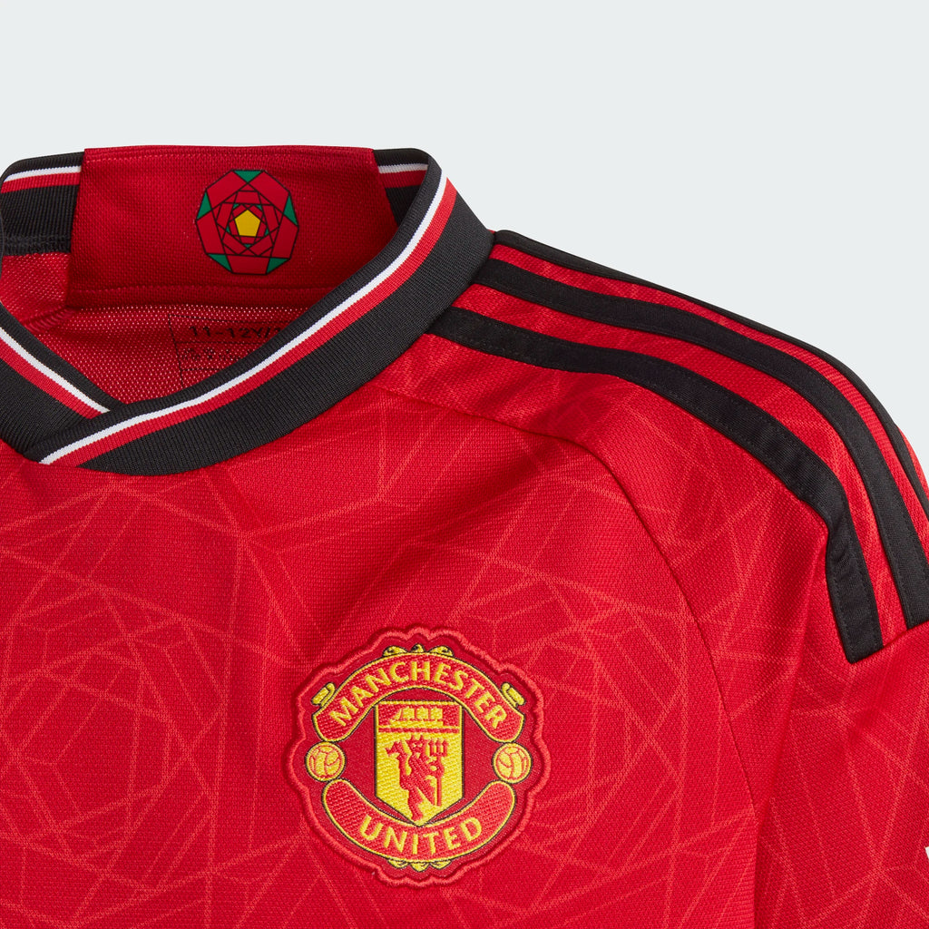 ADIDAS MANCHESTER UNITED HOME JERSEY SHIRT JUNIOR 2023-2024