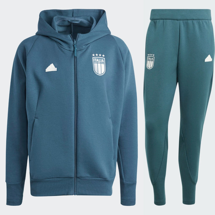 ADIDAS FIGC ITALIA TRAVEL HOODED TRAININGSPAK 2024 2026 www.shopkickoff.com