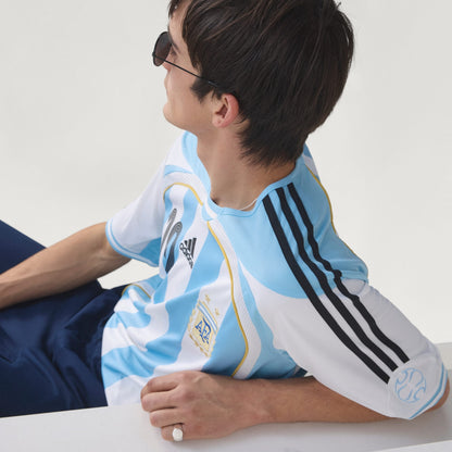 Adidas AFA Argentinie Messi Home Jersey 2006 Retro Football Shirt hemelsblauw wit officieel retro voetbalshirt heren Kickoff Antwerpen de voetbalshop van Antwerpen