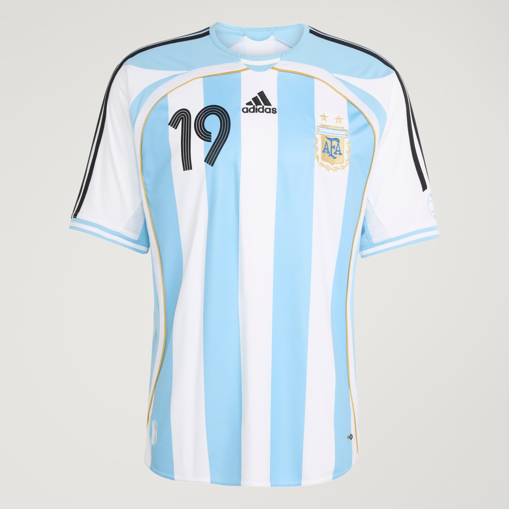 Adidas AFA Argentinie Messi Home Jersey 2006 Retro Football Shirt hemelsblauw wit officieel retro voetbalshirt heren Kickoff Antwerpen de voetbalshop van Antwerpen