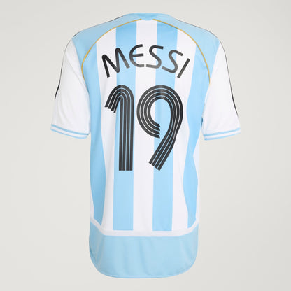 Adidas AFA Argentinie Messi Home Jersey 2006 Retro Football Shirt hemelsblauw wit officieel retro voetbalshirt heren Kickoff Antwerpen de voetbalshop van Antwerpen