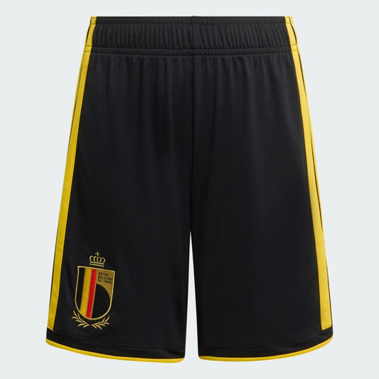 Adidas België Thuis Short 2025/2026 – officiële RBFA voetbalshort met Climacool-technologie, verkrijgbaar bij Kickoff Antwerpen voetbalshop