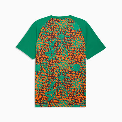 Grafisch Puma FIF Ivoorkust Warm Up Jersey 2026-2028 met officieel bondsembleem, verkrijgbaar bij Kickoff Antwerpen dé voetbalshop van stad.
