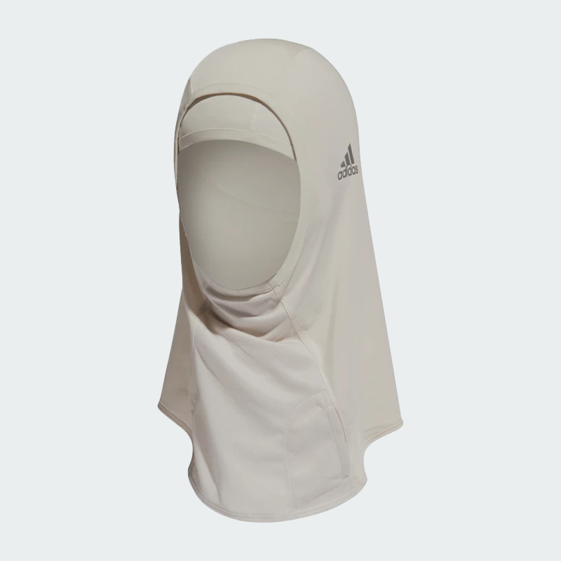 ADIDAS Adjustable Hijab beige mesh met verstelbare band, te koop bij Kickoff Antwerpen, uw voetbalshop.