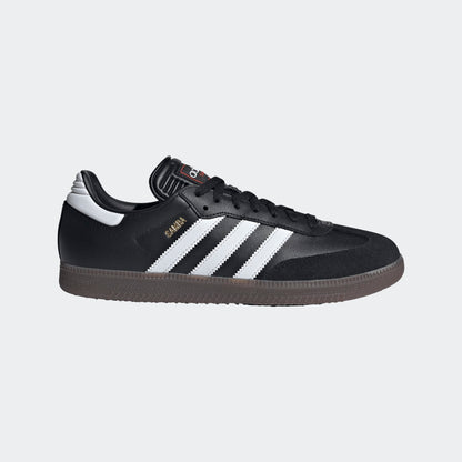 Adidas Samba schoen voor zaalvoetbal en lifestyle – zwart met iconische 3-strepen, beschikbaar bij Kickoff Antwerpen