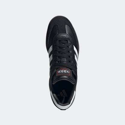 Adidas Samba schoen voor zaalvoetbal en lifestyle – zwart met iconische 3-strepen, beschikbaar bij Kickoff Antwerpen