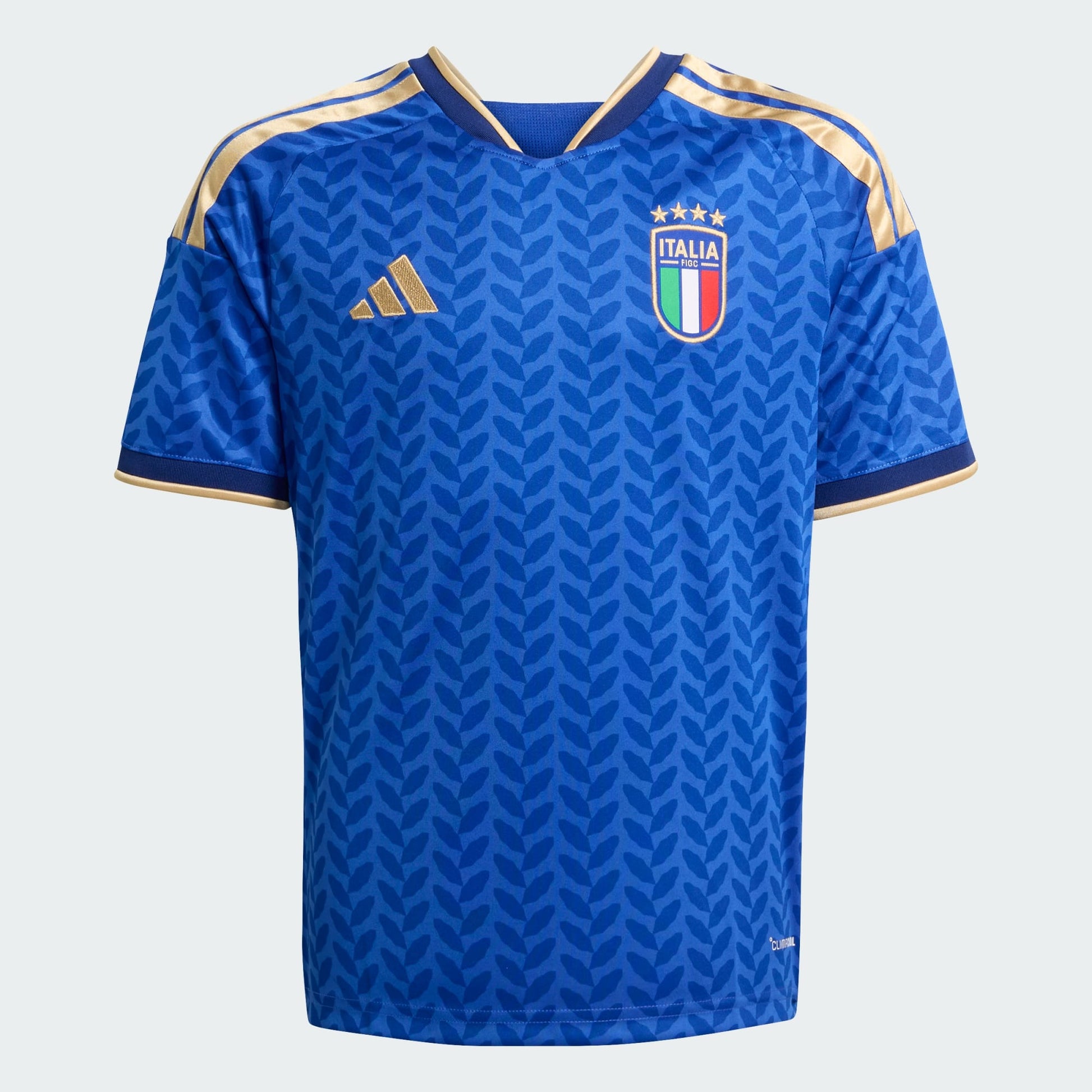 Adidas Italië Home Jersey voor kids 2025/2026 – officieel FIGC thuisshirt met Climacool-technologie, verkrijgbaar bij Kickoff Antwerpen. voetbalshop