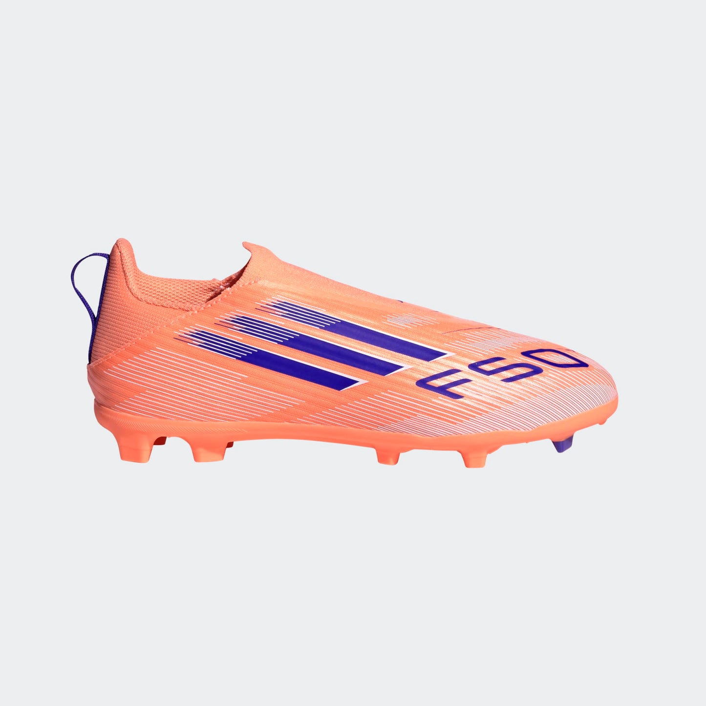 ADIDAS F50 LEAGUE LL FG/MG JUNIOR veterloze voetbalschoenen voor kinderen op gras/kunstgras. Kickoff Antwerpen voetbalshop.