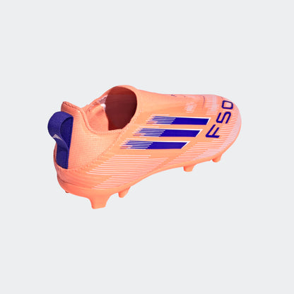 ADIDAS F50 LEAGUE LL FG/MG JUNIOR veterloze voetbalschoenen voor kinderen op gras/kunstgras. Kickoff Antwerpen voetbalshop.