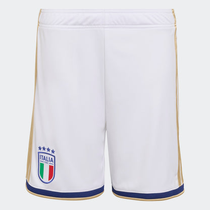 Adidas Italië Home Short voor kids 2025/2026 – officieel FIGC voetbalshort met Climacool-technologie, verkrijgbaar bij Kickoff Antwerpen voetbalshop