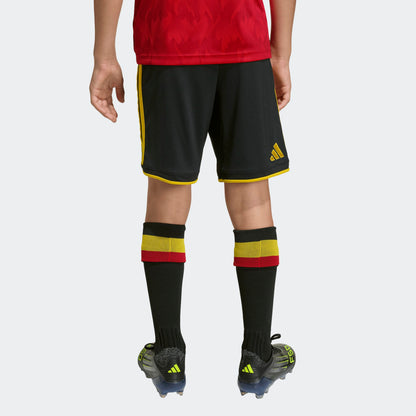 Adidas België Thuis Short 2025/2026 – officiële RBFA voetbalshort met Climacool-technologie, verkrijgbaar bij Kickoff Antwerpen voetbalshop