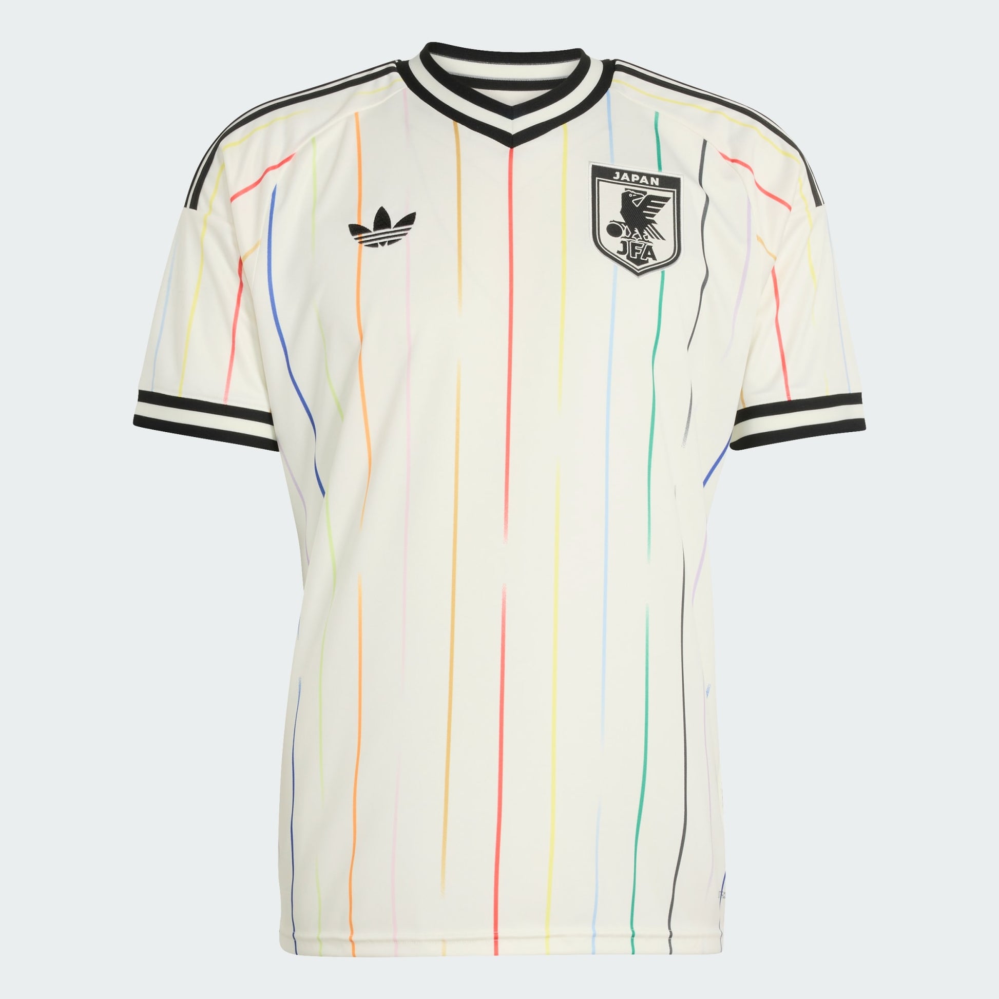 Adidas Originals JFA Japan Away Jersey 2026-2028 uitshirt met Trefoil-logo en Japanse bondbadge, verkrijgbaar bij voetbalshop Kickoff Antwerpen.