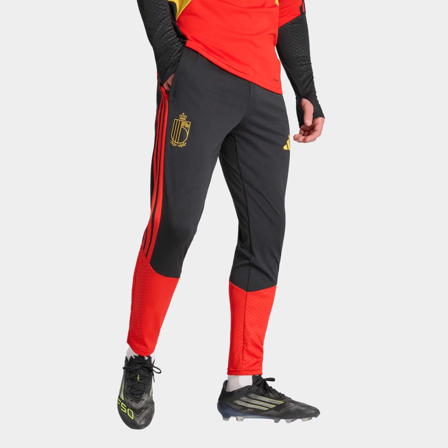 Adidas RBFA België Training Pant Heren - Rode Duivels WK 2026 Officiële Collectie - Kickoff Antwerpen
