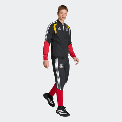 Adidas DFB Duitsland Presentation Pants zwart heren, gedragen door het elftal voor het WK 2026. Officieel product Kickoff Antwerpen. voetbalshop