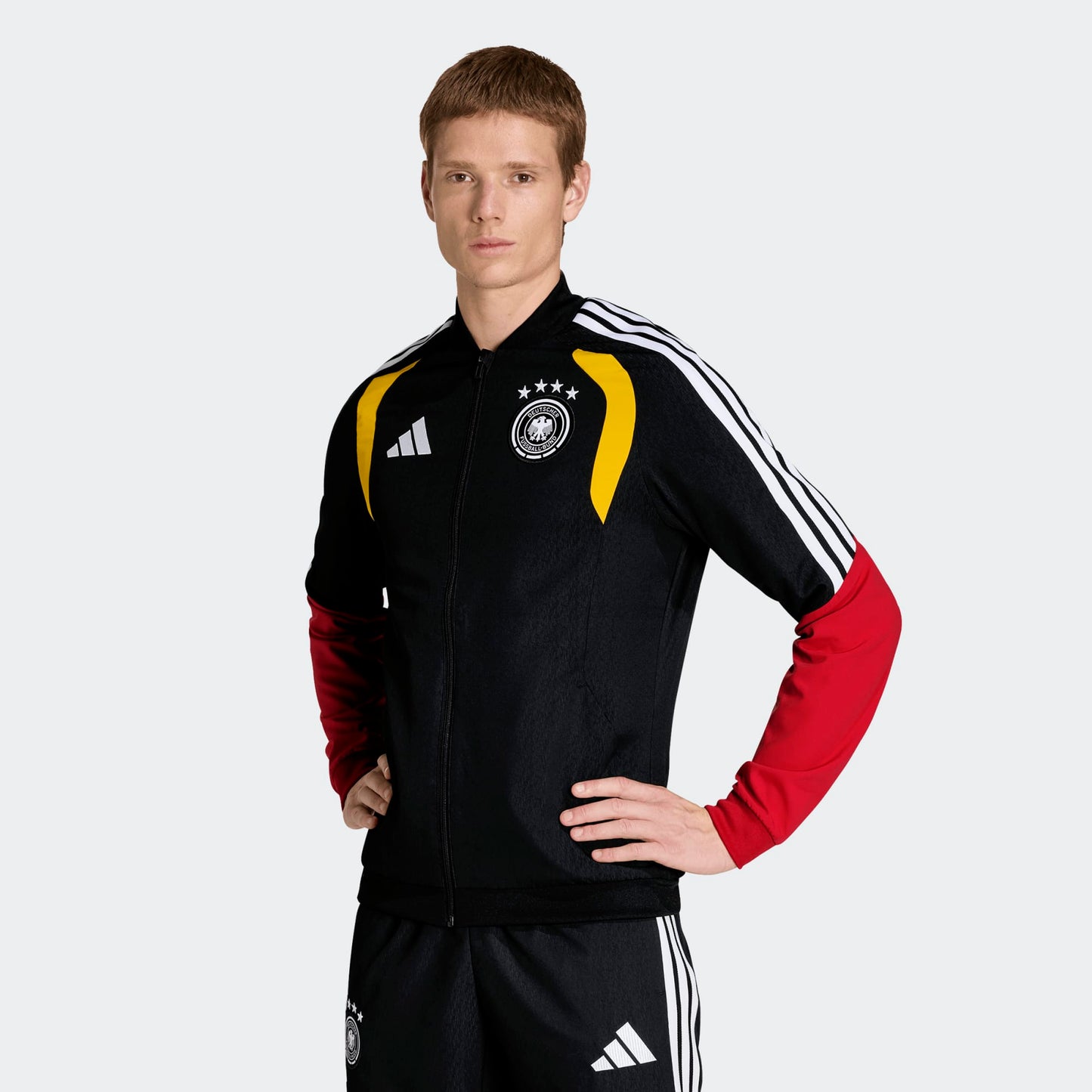 Adidas DFB Duitsland Presentation Jacket WK 2026 collectie, gedragen door spelers, exclusief Kickoff Antwerpen voetbalshop