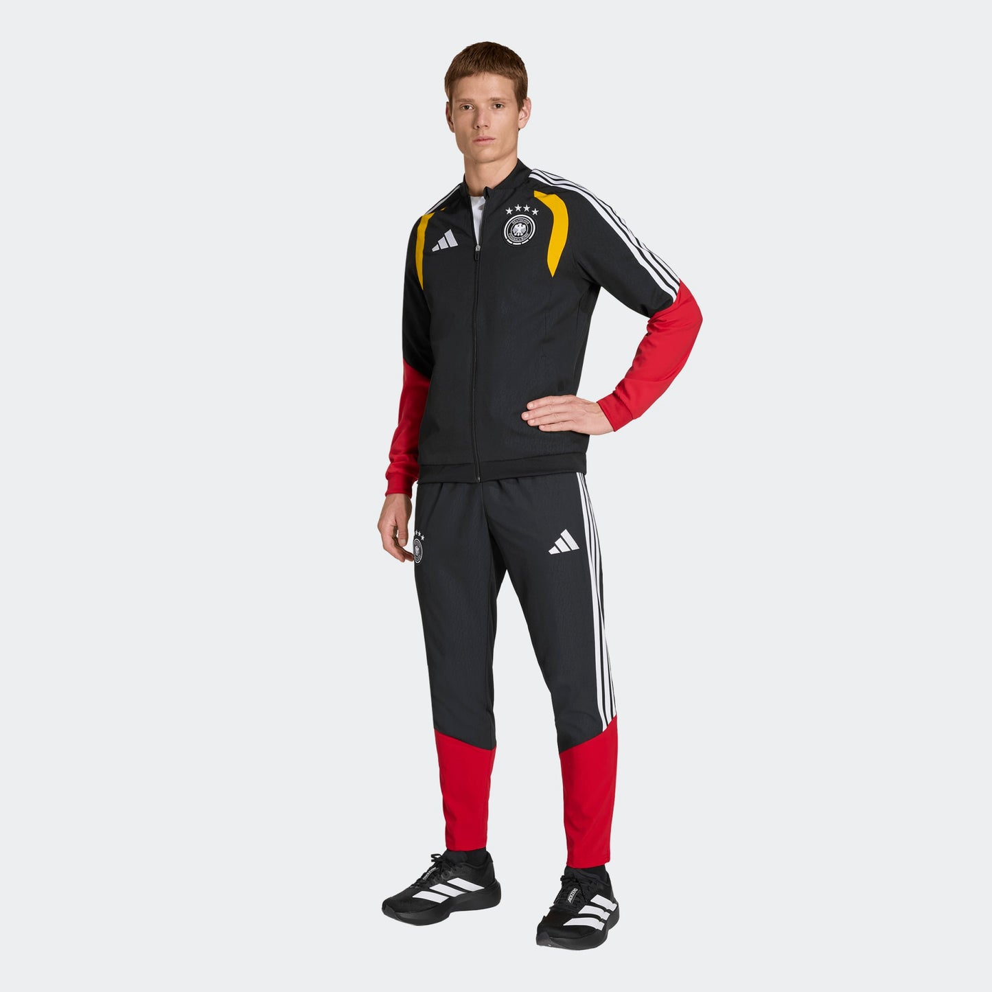 Adidas DFB Duitsland Presentation Jacket WK 2026 collectie, gedragen door spelers, exclusief Kickoff Antwerpen voetbalshop