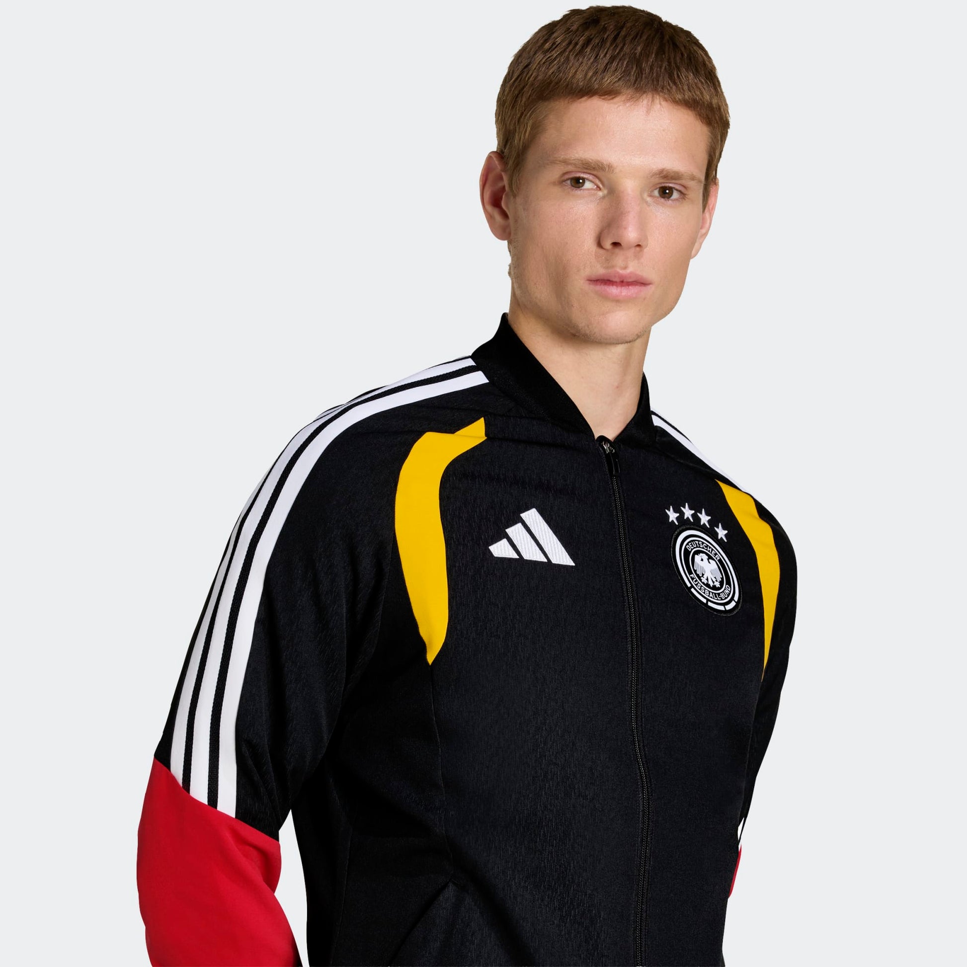 Adidas DFB Duitsland Presentation Jacket WK 2026 collectie, gedragen door spelers, exclusief Kickoff Antwerpen voetbalshop