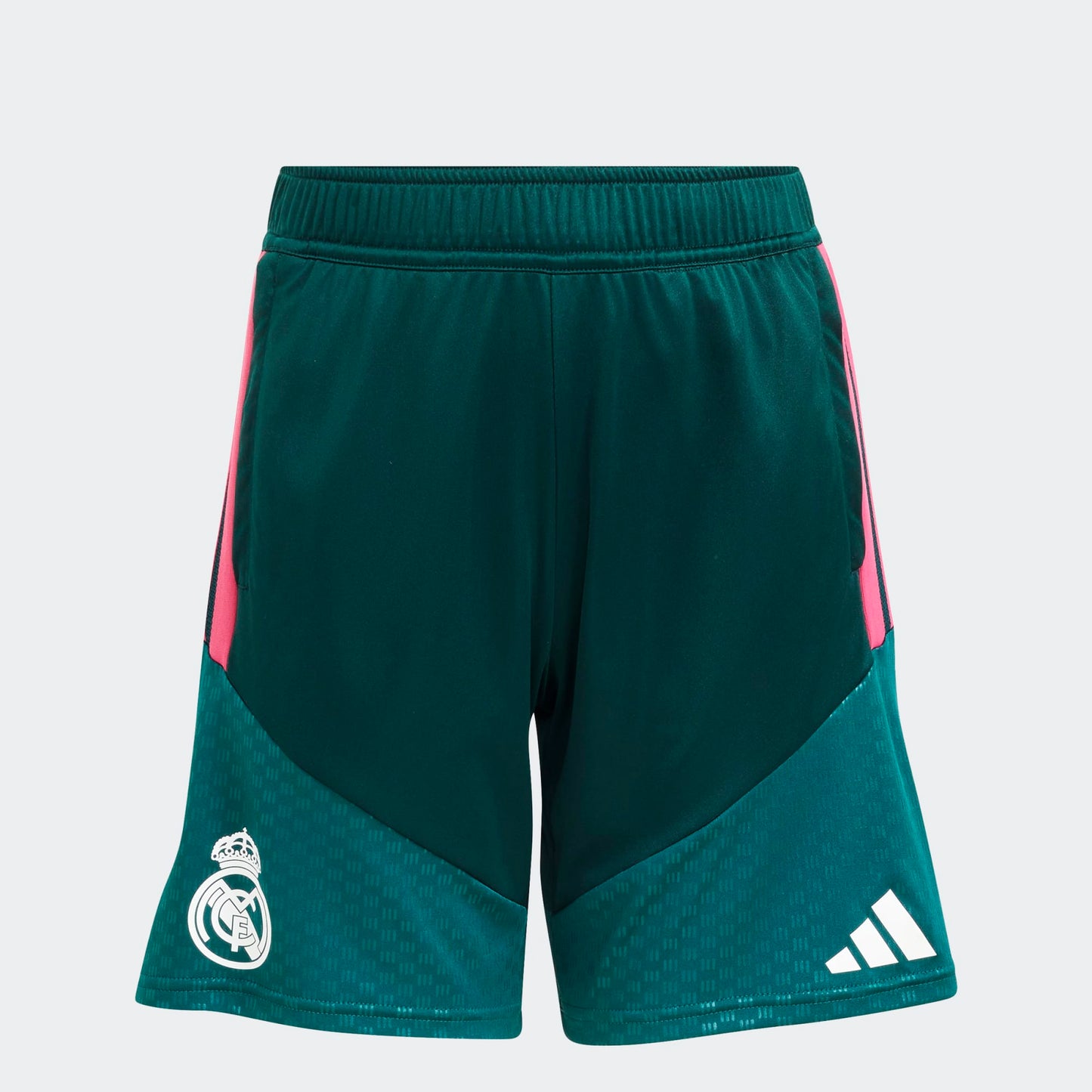 Adidas Real Madrid Training Short kids junior korte voetbalbroek groen roos heren Kickoff Antwerpen de voetbalshop van Antwerpen