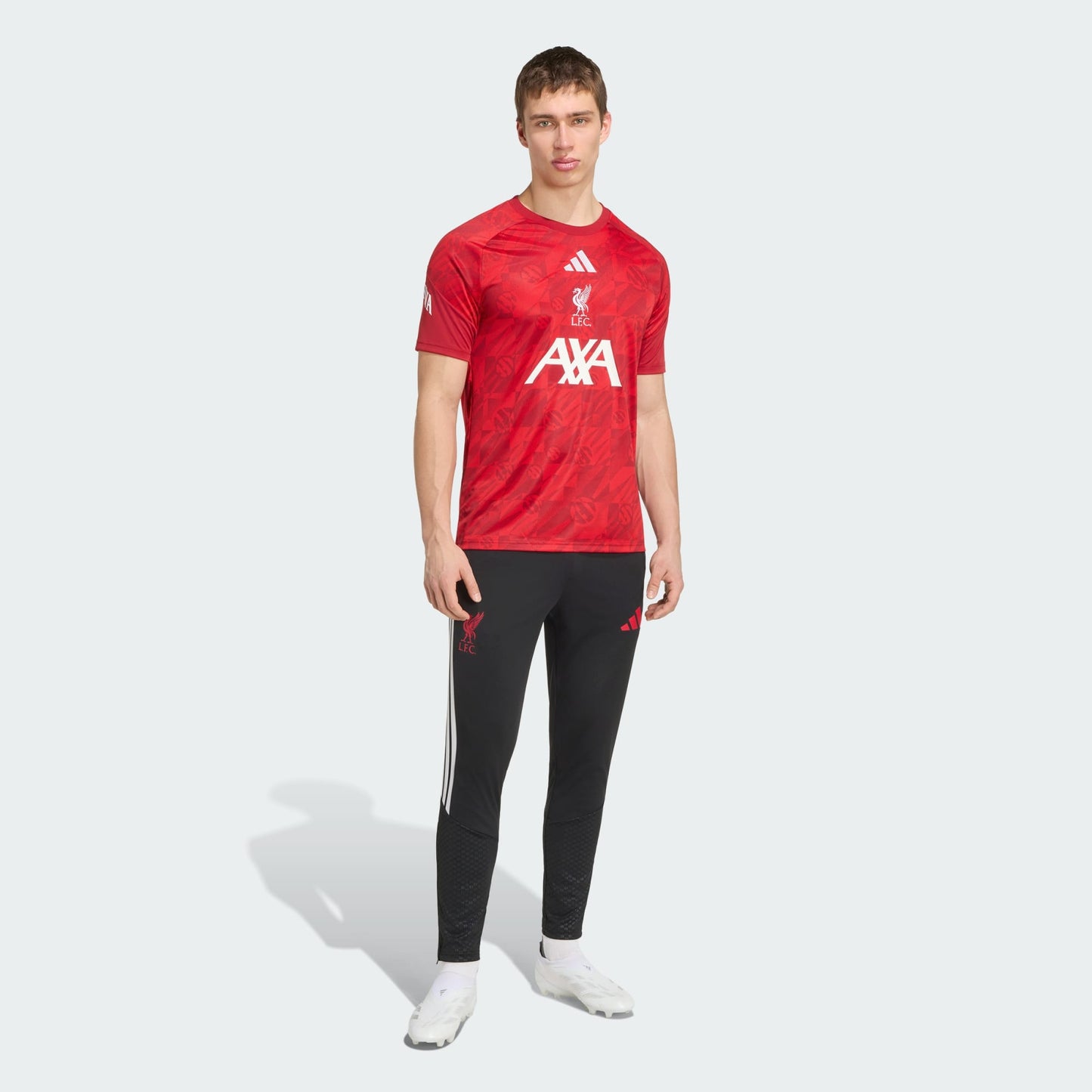 Adidas Liverpool Pre-Match Voetbalshirt 2026-2027 warming-up shirt heren rood wit Kickoff Antwerpen de voetbalshop van Antwerpen