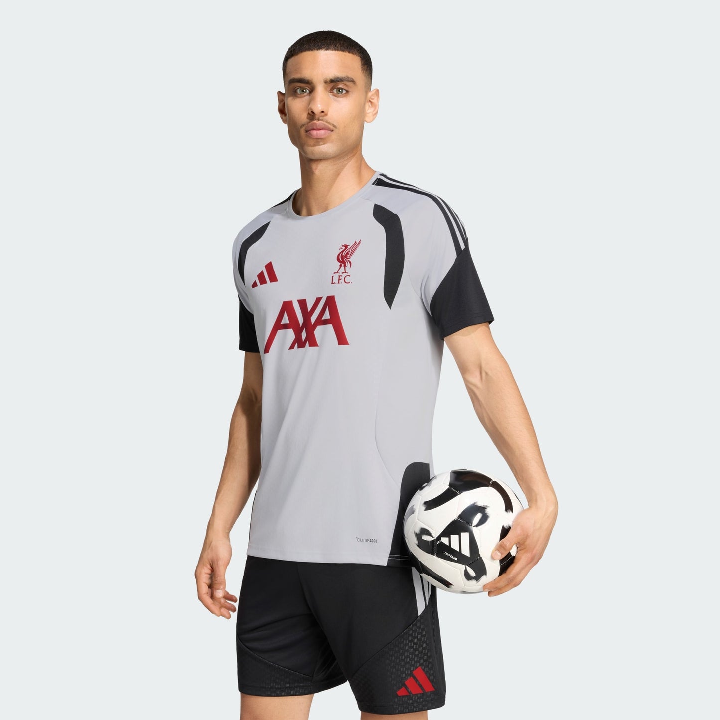 Adidas Liverpool Training Jersey 2026-2027 officieel trainingsshirt heren grijs Kickoff Antwerpen de voetbalshop van Antwerpen
