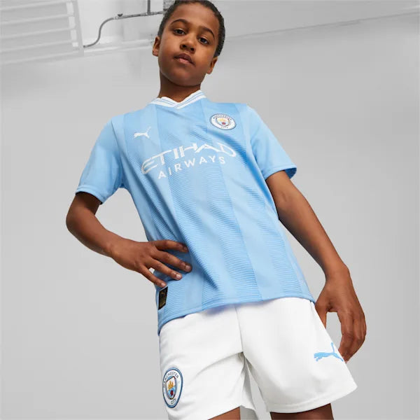 PUMA MANCHESTER CITY HOME JERSEY SHIRT JUNIOR 2023-2024