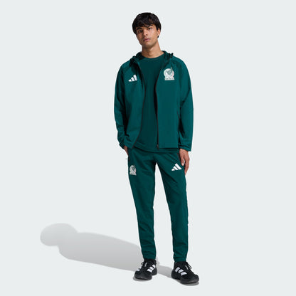 Adidas FMF Mexico Travel Jacket met kap, groen/wit, officiële WK 2026 collectie, Kickoff Antwerpen voetbalshop