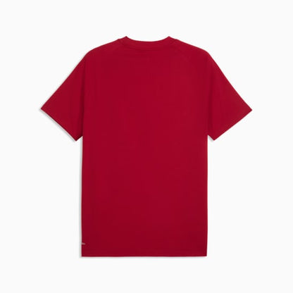 Puma FRMF Marokko Pocket Tee shirt 2026-2028 met borstzakje en bondsembleem, verkrijgbaar bij Kickoff Antwerpen dé voetbalshop van stad.