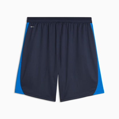 Puma Olympique Marseille voetbaltrainingsshort met zakken 2026 2027 heren met clubdetails op model Kickoff Antwerpen