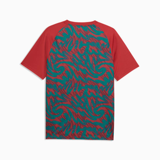 Grafisch Puma FPF Portugal Warm Up Jersey 2026-2028 met officieel Portugees bondsembleem, verkrijgbaar bij Kickoff Antwerpen dé voetbalshop van stad.